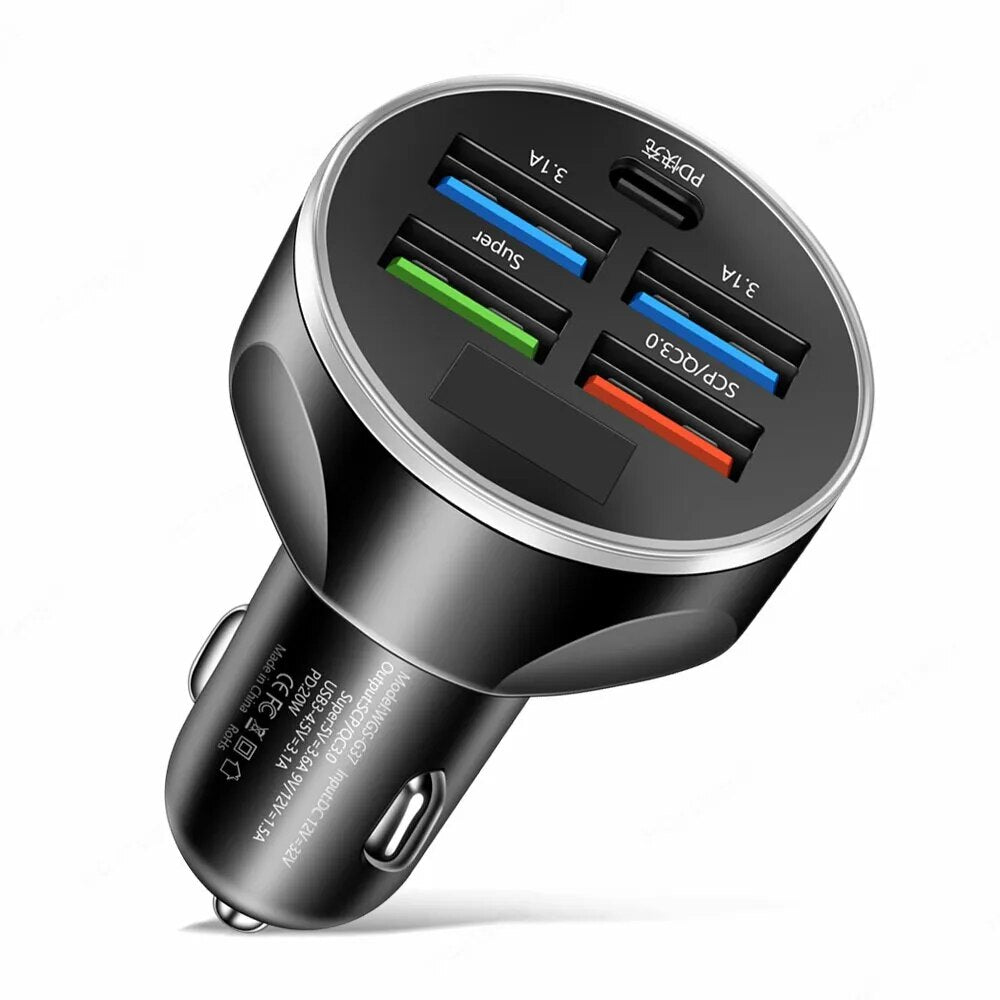 250W USB & Type C Fast Charging Car Adapter