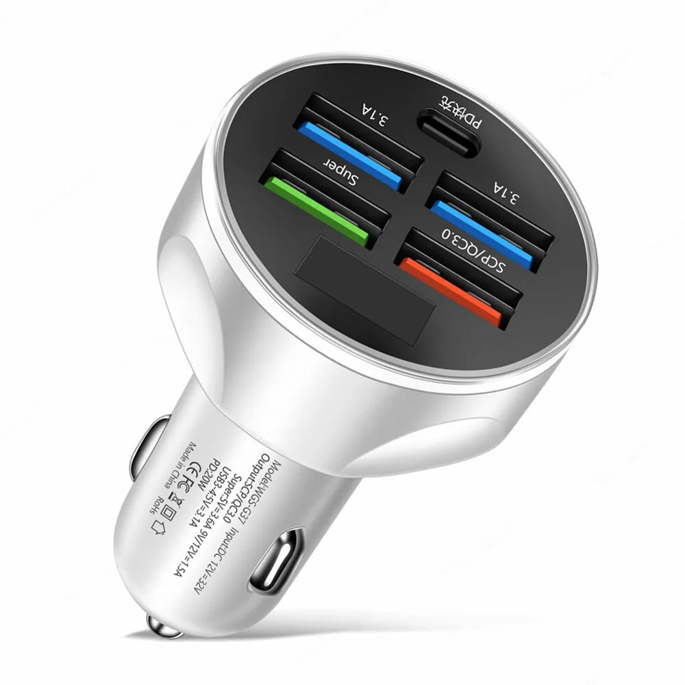 250W USB & Type C Fast Charging Car Adapter